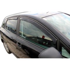 Heko Deflecteurs d'air Déflecteurs de Vent Compatible Avec Seat Ibiza 4 6J 5P. Berlina 2008-2017, Ensemble 4 pièces, Noir, Fumé, Aérodynamique, Montage facile