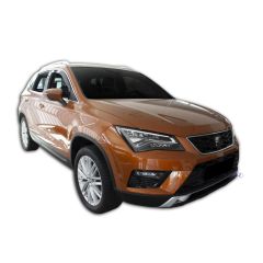 Heko Deflecteurs d'air Déflecteurs de Vent Compatible Avec Seat Ateca 5P. Berlina depuis 2016, Ensemble 2 pièces, Noir, Fumé, Aérodynamique, Montage facile