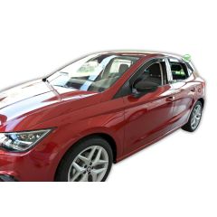 Heko Deflecteurs d'air Déflecteurs de Vent Compatible Avec Seat Ibiza 5 depuis 2017, Ensemble 4 pièces, Noir, Fumé, Aérodynamique, Montage facile