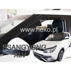 Heko Deflecteurs d'air Déflecteurs de Vent Compatible Avec Ssangyong Tivoli 5P. Berlina depuis 2015, Ensemble 2 pièces, Noir, Fumé, Aérodynamique, Montage facile
