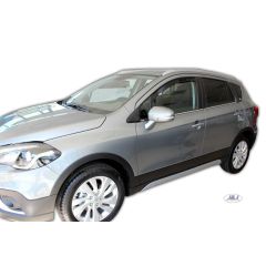 Heko Deflecteurs d'air Déflecteurs de Vent Compatible Avec Suzuki SX4 2 S-Cross 2013-2021, Ensemble 2 pièces, Noir, Fumé, Aérodynamique, Montage facile