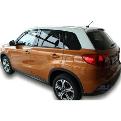 Heko Deflecteurs d'air Déflecteurs de Vent Compatible Avec Suzuki Vitara 2 5P. Berlina depuis 2014, Ensemble 2 pièces, Noir, Fumé, Aérodynamique, Montage facile