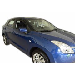 Heko Deflecteurs d'air Déflecteurs de Vent Compatible Avec Suzuki Baleno depuis 2016 5P. Berlina, Ensemble 4 pièces, Noir, Fumé, Aérodynamique, Montage facile