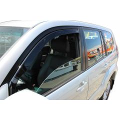 Heko Deflecteurs d'air Déflecteurs de Vent Compatible Avec Toyota Land Cruiser J120 5P. Berlina, Ensemble 2 pièces, Noir, Fumé, Aérodynamique, Montage facile