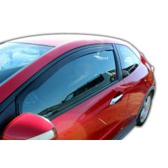 Heko Deflecteurs d'air Déflecteurs de Vent Compatible Avec Toyota RAV 4 3P. Berlina 2000-2005, Ensemble 2 pièces, Noir, Fumé, Aérodynamique, Montage facile