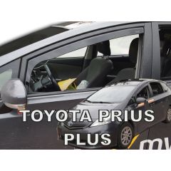 Heko Deflecteurs d'air Déflecteurs de Vent Compatible Avec Toyota Prius Plus 5P. Berlina depuis 2011, Ensemble 2 pièces, Noir, Fumé, Aérodynamique, Montage facile