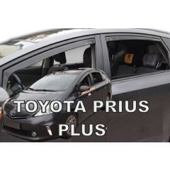 Heko Deflecteurs d'air Déflecteurs de Vent Compatible Avec Toyota Prius Plus 5P. Berlina depuis 2011, Ensemble 4 pièces, Noir, Fumé, Aérodynamique, Montage facile