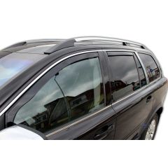 Heko Deflecteurs d'air Déflecteurs de Vent Compatible Avec Volvo XC90 2003-2012, Ensemble 4 pièces, Noir, Fumé, Aérodynamique, Montage facile
