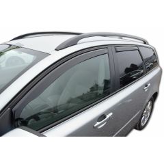 Heko Deflecteurs d'air Déflecteurs de Vent Compatible Avec Volvo V50 Break 2004-2012, Ensemble 4 pièces, Noir, Fumé, Aérodynamique, Montage facile