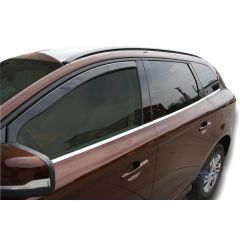 Heko Deflecteurs d'air Déflecteurs de Vent Compatible Avec Volvo XC60 1 2008-2016, Ensemble 2 pièces, Noir, Fumé, Aérodynamique, Montage facile