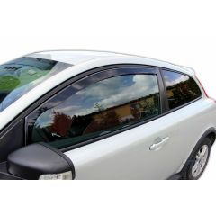 Heko Deflecteurs d'air Déflecteurs de Vent Compatible Avec Volvo C30 3P. Berlina 2007-2013, Ensemble 2 pièces, Noir, Fumé, Aérodynamique, Montage facile