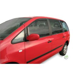 Heko Deflecteurs d'air Déflecteurs de Vent Compatible Avec Ford Galaxy 1994-2006, Noir, Fumé, Aérodynamique, Montage facile