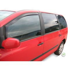Heko Deflecteurs d'air Déflecteurs de Vent Compatible Avec Seat Alhambra 1995-2010, Noir, Fumé, Aérodynamique, Montage facile