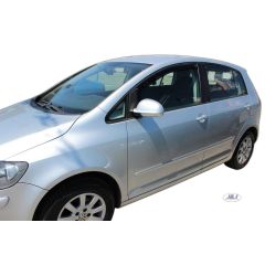 Heko Deflecteurs d'air Déflecteurs de Vent Compatible Avec Volkswagen Golf Plus 5P. Berlina 2004-2009, Ensemble 2 pièces, Noir, Fumé, Aérodynamique, Montage facile