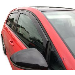 Heko Deflecteurs d'air Déflecteurs de Vent Compatible Avec Volkswagen Golf 7, 5P. Berlina 2012-2019, Ensemble 4 pièces, Noir, Fumé, Aérodynamique, Montage facile