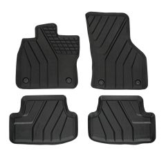 3D Éco Tapis De Sol En Caoutchouc Compatible Avec Volkswagen Golf 8 depuis 2020, Système de Fixation, Bord Haut, Inodore, Noir, Antidérapant, Toutes Saisons