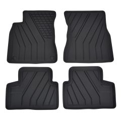 | 3D Éco Tapis De Sol En Caoutchouc Compatible Avec EQB depuis 2021, 4pcs, Système de Fixation, Bord Haut, Inodore, Noir, Antidérapant, Toutes Saisons