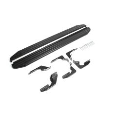 Marchepieds Premium noir aluminium seuil avec Isuzu D-Max 2015-2020, 2 pièces Marchepied avec ABE certificat, Matériel de Montage