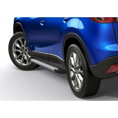 Marchepieds Basic aluminium seuil avec Mazda CX-5 2012-2017, 2 pièces Marchepied avec ABE certificat, Matériel de Montage