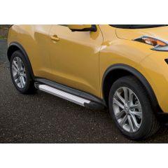 Marchepieds Basic aluminium seuil avec Nissan Juke 2010-2016, 2 pièces Marchepied avec ABE certificat, Matériel de Montage