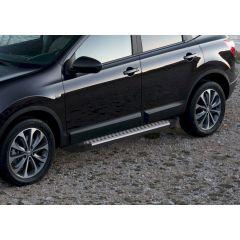 Marchelettes aluminium avancé seuil avec Nissan X-Trail T31 2007-2013, 2 pièces Marchepied avec ABE certificat, Matériel de Montage