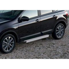 Marchepieds Basic aluminium seuil avec Nissan X-Trail T32 2015-2018, 2 pièces Marchepied avec ABE certificat, Matériel de Montage
