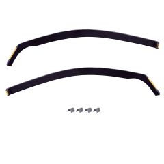GP Deflecteurs d'air Déflecteurs de Fenêtre Latérale Compatible Avec Volkswagen Caddy 2003-2020, Ensemble 2 pièces, Aérodynamique, Noir, Fumé, Fixation par clips