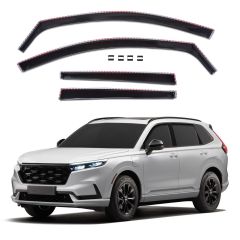 | GP Deflecteurs d'air Déflecteurs de Fenêtre Latérale Compatible Avec CR-V depuis 2023, Ensemble 4 pièces, Aérodynamique, Noir, Fumé, Fixation par clips