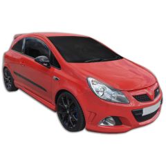 GP Deflecteurs d'air Déflecteurs de Fenêtre Latérale Compatible Avec Opel Corsa D / E 3P. Berlina 2006-2019, Ensemble 2 pièces, Aérodynamique, Noir, Fumé, Fixation par clips