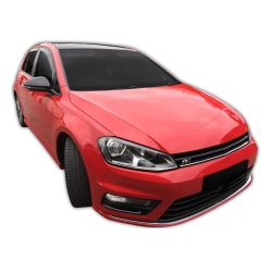 GP Deflecteurs d'air Déflecteurs de Fenêtre Latérale Compatible Avec Volkswagen Golf 7 2012-2019, Ensemble 4 pièces, Aérodynamique, Noir, Fumé, Fixation par clips