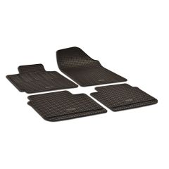 Noir Tapis De Sol En Caoutchouc Compatible Avec Hyundai Veloster depuis 2011, Tapis en Caoutchouc, Système de Fixation, Matériau Solide, Noir, Antidérapant