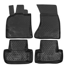 Tapis De Sol En Caoutchouc 3D Exclusive Compatible Avec Audi Q5 2008-2015, Système de Fixation, Bord Haut, Noir, Antidérapant, Toutes Saisons