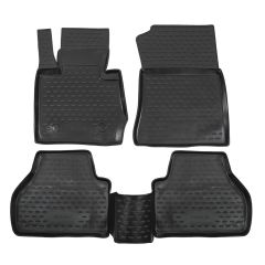 Tapis De Sol En Caoutchouc 3D Exclusive Compatible Avec Bmw X3 F25 2010-2018, Système de Fixation, Bord Haut, Inodore, Noir, Antidérapant, Toutes Saisons