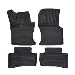 | Tapis De Sol En Caoutchouc 3D Exclusive Compatible Avec F-Pace depuis 2016 4pcs, Système de Fixation, Bord Haut, Noir, Antidérapant, Toutes Saisons