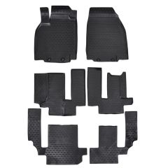 Tapis De Sol En Caoutchouc 3D Exclusive Compatible Avec Mazda CX-9 2007-2016, Système de Fixation, Bord Haut, Noir, Antidérapant, Toutes Saisons
