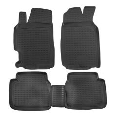 Tapis De Sol En Caoutchouc 3D Exclusive Compatible Avec Mazda 6 2002-2012, Système de Fixation, Bord Haut, Noir, Antidérapant, Toutes Saisons