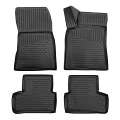 | Tapis De Sol En Caoutchouc 3D Exclusive Compatible Avec Classe B W247 depuis 2019 4pcs, Système de Fixation, Bord Haut, Noir, Antidérapant, Toutes Saisons
