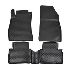 Tapis De Sol En Caoutchouc 3D Exclusive Compatible Avec Nissan Juke 2010-2019, Système de Fixation, Bord Haut, Noir, Antidérapant, Toutes Saisons