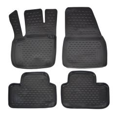 Tapis De Sol En Caoutchouc 3D Exclusive Compatible Avec Volvo XC40 1 SUV depuis 2017, Système de Fixation, Bord Haut, Noir, Antidérapant, Toutes Saisons