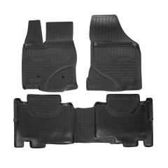 Tapis De Sol En Caoutchouc TPE Toutes Saisones Pour Ford Edge 2007-2014, Système de Fixation, Bord Haut, Noir, Antidérapant, Toutes Saisons