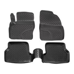 Tapis De Sol En Caoutchouc TPE Toutes Saisones Pour Ford Focus 2 2005-2010, Système de Fixation, Bord Haut, Noir, Antidérapant, Toutes Saisons