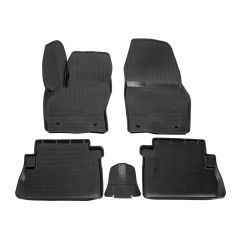 Tapis De Sol En Caoutchouc TPE Toutes Saisones Pour Ford Kuga 2013-2019, Système de Fixation, Bord Haut, Noir, Antidérapant, Toutes Saisons