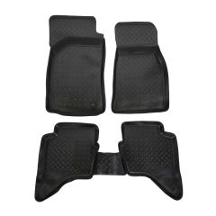 | Tapis De Sol En Caoutchouc TPE Toutes Saisones Pour BT 2006-2012, 4pcs, Système de Fixation, Bord Haut, Noir, Antidérapant, Toutes Saisons