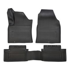 | Tapis De Sol En Caoutchouc TPE Toutes Saisones Pour i30 depuis 2017 4pcs, Système de Fixation, Bord Haut, Noir, Antidérapant, Toutes Saisons