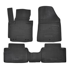 Tapis De Sol En Caoutchouc TPE Toutes Saisones Pour Kia Soul 2014-2020, Système de Fixation, Bord Haut, Noir, Antidérapant, Toutes Saisons