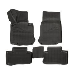 Tapis De Sol En Caoutchouc TPE Toutes Saisones Pour Mercedes GLC X253 / C253 2016-2022, Système de Fixation, Bord Haut, Noir, Antidérapant, Toutes Saisons