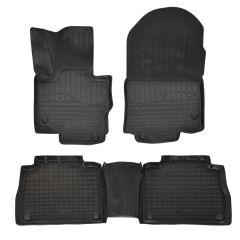 | Tapis De Sol En Caoutchouc TPE Toutes Saisones Pour GLE Coupe depuis 2018 5pcs, Système de Fixation, Bord Haut, Noir, Antidérapant, Toutes Saisons