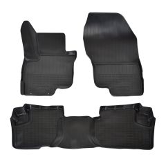 | Tapis De Sol En Caoutchouc TPE Toutes Saisones Pour Eclipse Cross PHEV depuis 2021 4pcs, Système de Fixation, Bord Haut, Noir, Antidérapant, Toutes Saisons
