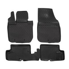 Tapis De Sol En Caoutchouc TPE Toutes Saisones Pour Dacia Duster 4WD 2011-2017, Système de Fixation, Bord Haut, Noir, Antidérapant, Toutes Saisons