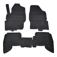 Tapis De Sol En Caoutchouc TPE Toutes Saisones Pour Nissan Pathfinder R51 2004-2013, Système de Fixation, Bord Haut, Noir, Antidérapant, Toutes Saisons